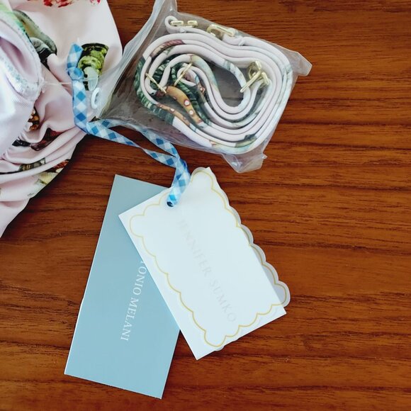 Antonio Melani x Jennifer Sumko Pink Shells Print Bikini Bandeau Top Swimsuit - Picture 4 of 5